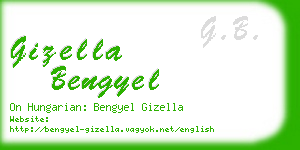 gizella bengyel business card